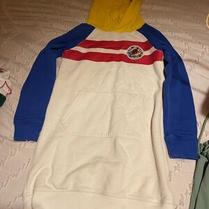 Polo Ralph Lauren Girls Raglan-Sleeve Ski-Patch Fleece Hoodie Dress Size 6x